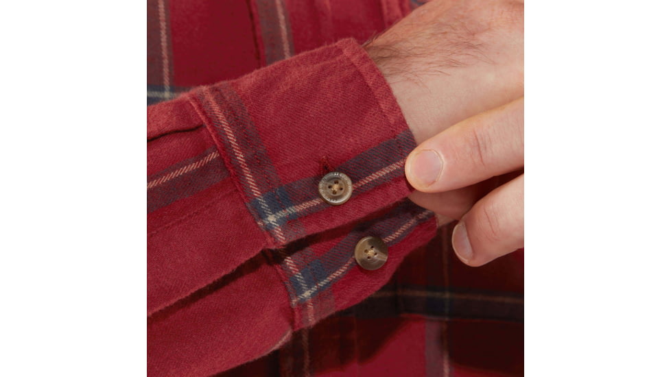 Fjallraven Ovik Comfort Flannel Shirt - Mens, Red Oak/Navy, Large, F84132-345-560-L