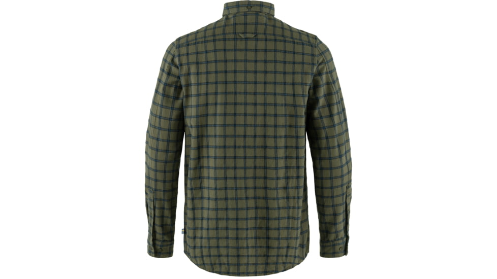 Fjallraven Ovik Flannel Shirt - Mens, Laurel Green/Indigo Blue, Large, F82979-625-534-L