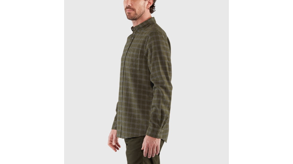 Fjallraven Ovik Flannel Shirt - Mens, Laurel Green/Indigo Blue, Large, F82979-625-534-L