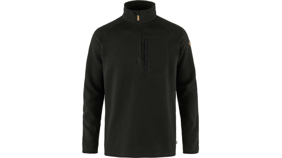Fjallraven Ovik Fleece Half Zip - Mens, Black, Medium, F87154-550-M