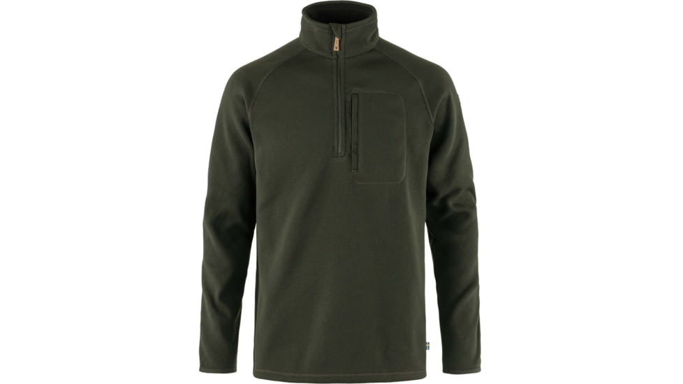 Fjallraven Ovik Fleece Half Zip - Mens, Deep Forest, Small, F87154-662-S