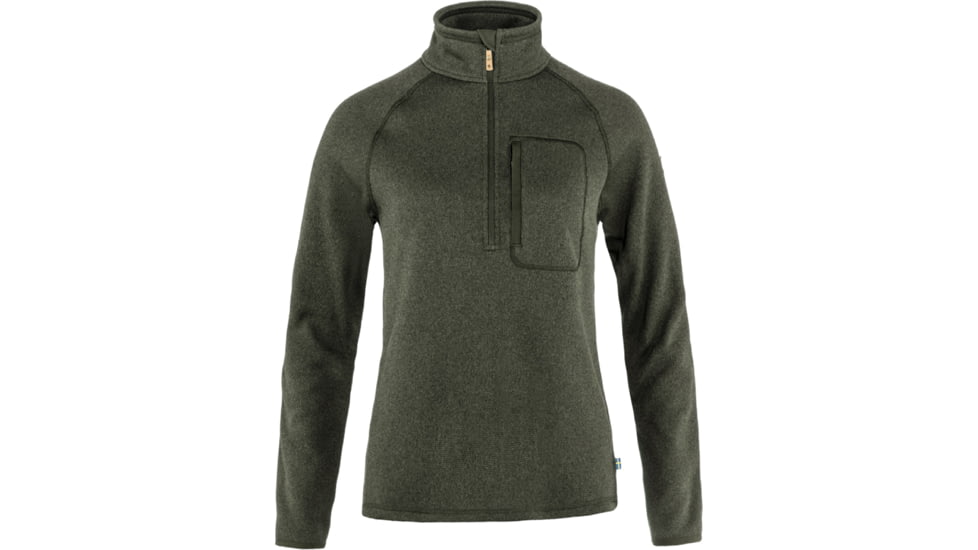 Fjallraven Ovik Fleece Half Zip - Womens, Deep Forest, Extra Small, F87155-662-XS