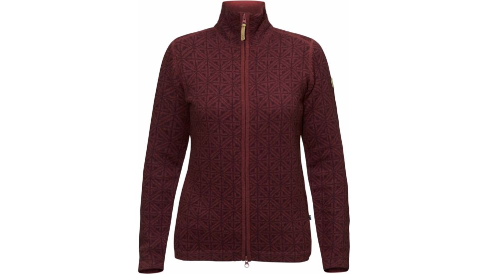 Fjallraven Ovik Frost Cardigan - Women's-Dark Garnet-Medium