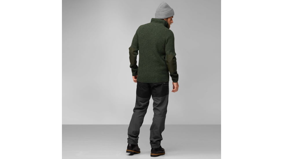 Fjallraven Ovik Half Zip Knit - Mens, Deep Forest, Medium, F86672-662-M