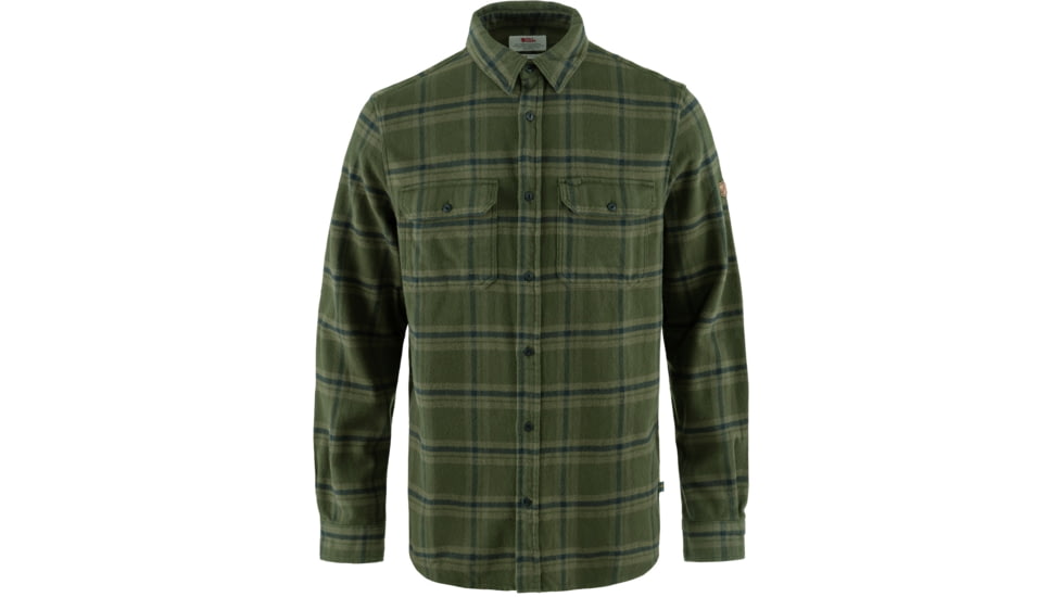 Fjallraven Ovik Heavy Flannel Shirt - Mens, Deep Forest/Laurel Green, Large, F82978-662-625-L