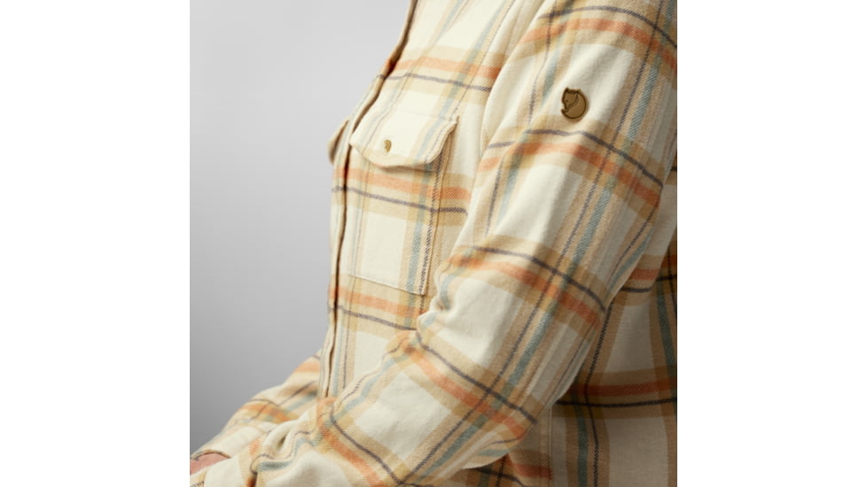 Fjallraven Ovik Heavy Flannel Shirt - Womens, Chalk White/Dune Beige, 2XS, F86999-113-196-XXS