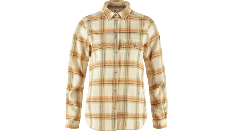 Fjallraven Ovik Heavy Flannel Shirt - Womens, Chalk White/Dune Beige, 2XS, F86999-113-196-XXS