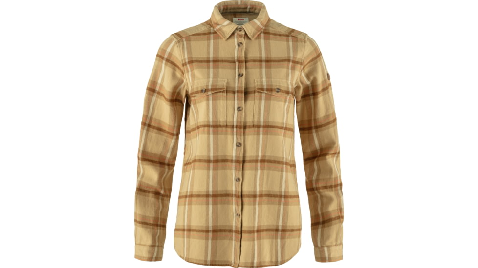 Fjallraven Ovik Heavy Flannel Shirt - Womens, Dune Beige/Buckwheat Brown, Extra Large, F86999-196-232-XL