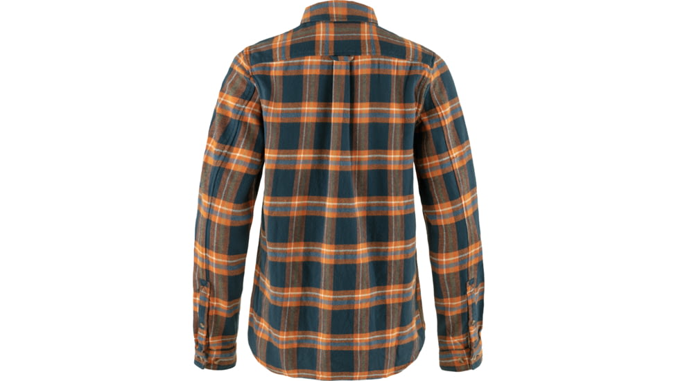 Fjallraven Ovik Heavy Flannel Shirt - Womens, Mountain Blue/Terracotta Brown, Medium, F86999-570-243-M