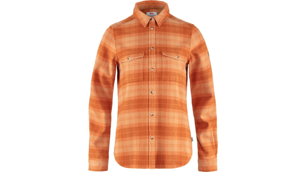 Fjallraven Ovik Heavy Flannel Shirt - Womens, Peach Sand-Desert Brown, 2XS, F89832-241-242-XXS