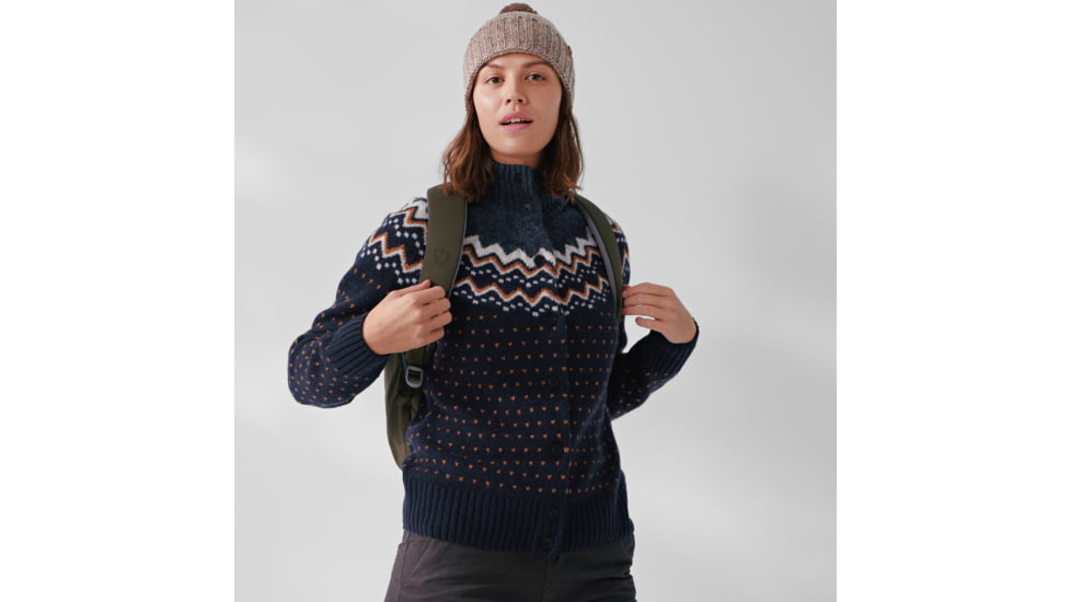 Fjallraven Ovik Knit Cardigan - Womens, Dark Navy, 2XS, F84148-555-XXS