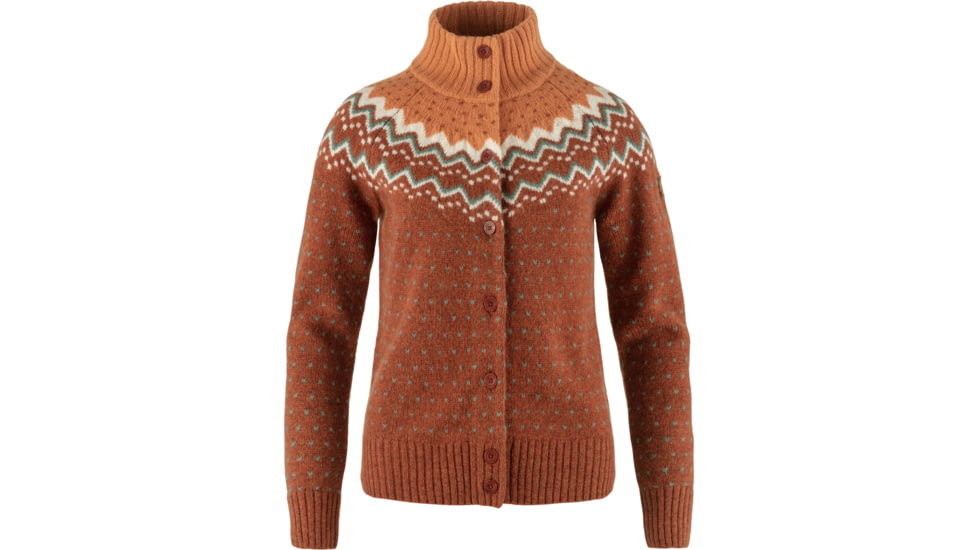 Fjallraven Ovik Knit Cardigan - Womens, Extra Small, Autumn Leaf/Desert Brown, F84148-215-242-XS