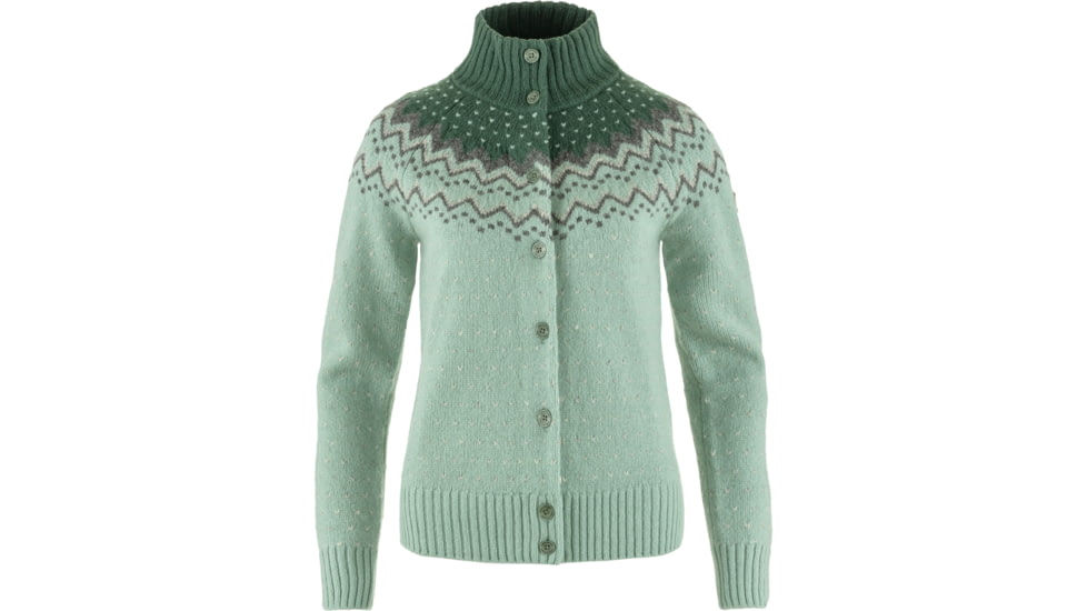 Fjallraven Ovik Knit Cardigan - Womens, Large, Misty Green/Deep Patina, F84148-674-679-L