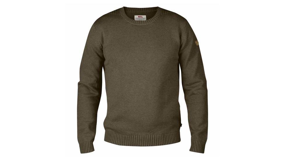 Fjallraven Ovik Knit Crew - Mens, Khaki, Extra Small, F82409-255-XS