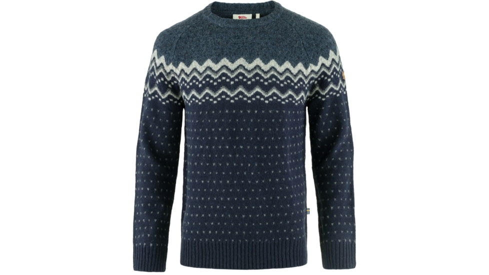 Fjallraven Ovik Knit Sweater - Mens, Dark Navy/Mountain Blue, Large, F81829-555-570-L