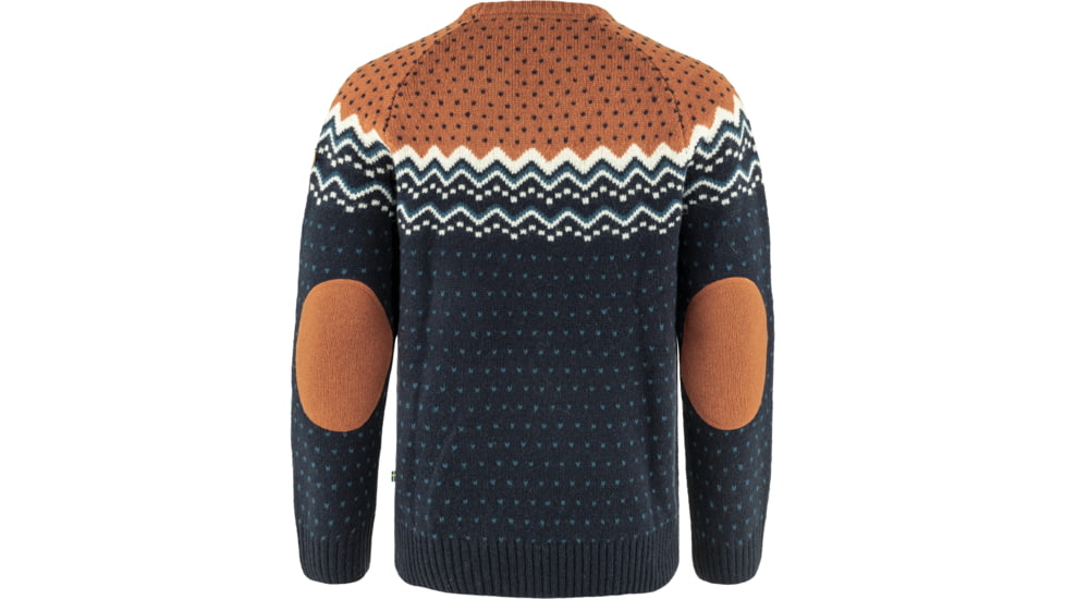 Fjallraven Ovik Knit Sweater - Mens, Dark Navy-Terracotta Brown, Extra Small, F81829-555-243-XS