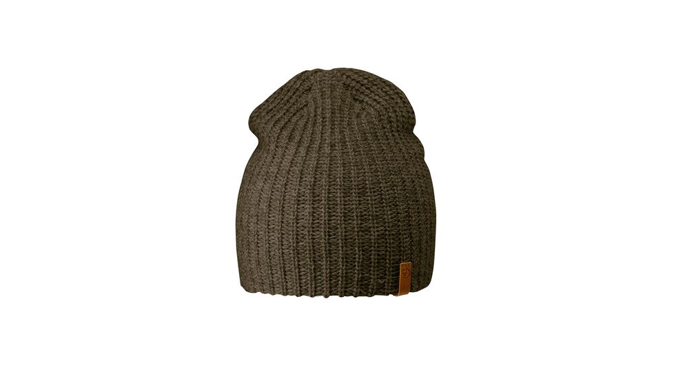 Fjallraven Ovik Melange Beanie - Men's-Dark Olive
