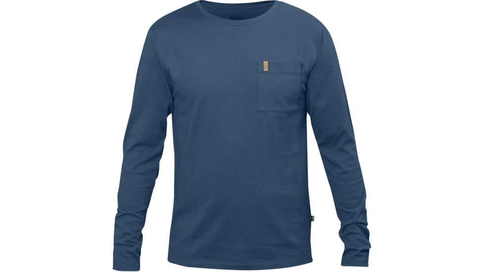 Fjallraven Ovik Pocket Long Sleeve T-Shirt - Men's-Uncle Blue-X-Large