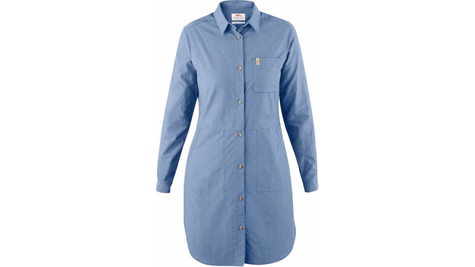 Fjallraven Ovik Shirt Dress - Women's-Blue Ridge-Large
