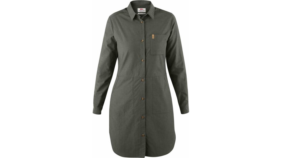 Fjallraven Ovik Shirt Dress - Women's-Mountain Grey-Medium