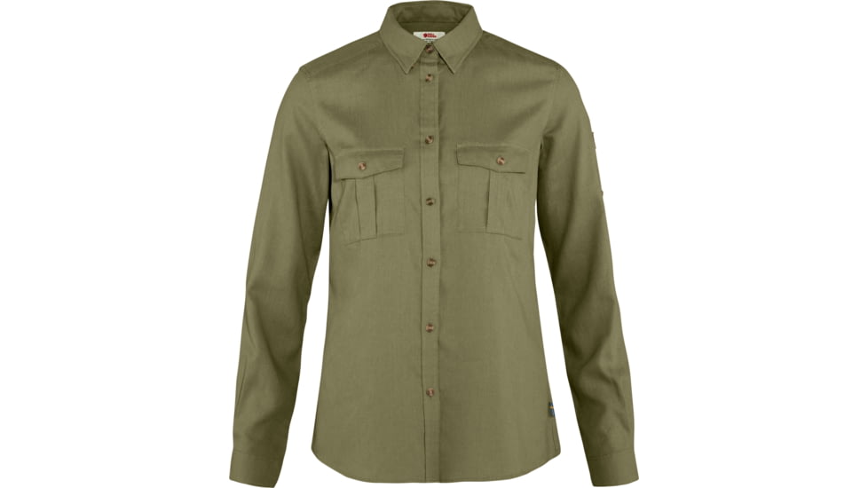Fjallraven Ovik Travel Long Sleeve Shirt - Womens, Green, Medium, F89843-620-M