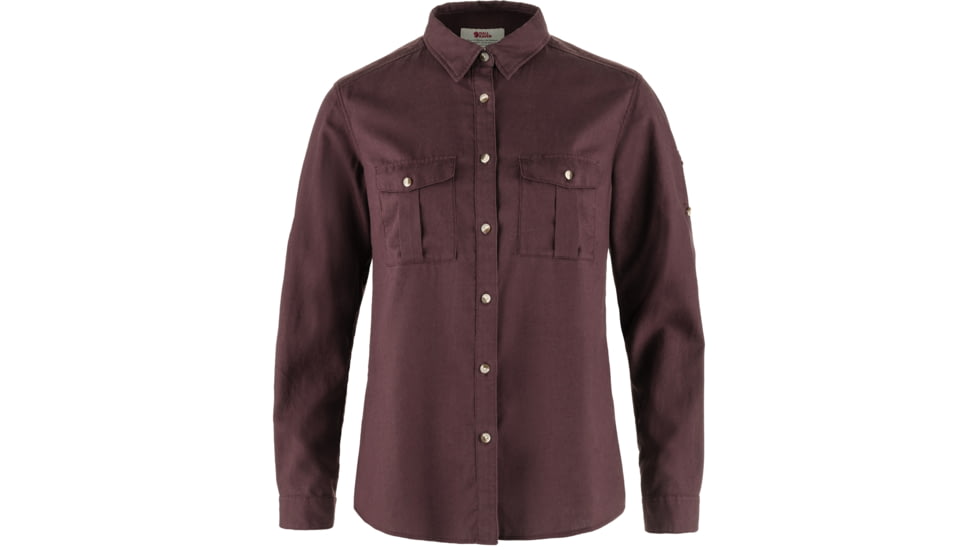 Fjallraven Ovik Travel Long Sleeve Shirt - Womens, Port, Small, F89843-357-S