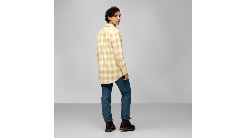 Fjallraven Ovik Twill Shirt Long Sleeve - Womens, Chalk White/Dune Beige, 2XS, F87120-113-196-XXS