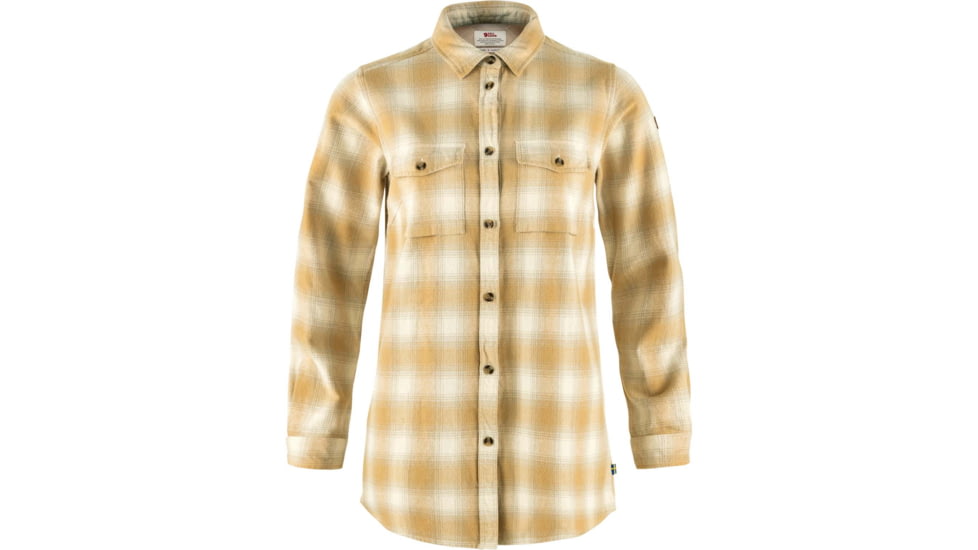 Fjallraven Ovik Twill Shirt Long Sleeve - Womens, Chalk White/Dune Beige, 2XS, F87120-113-196-XXS