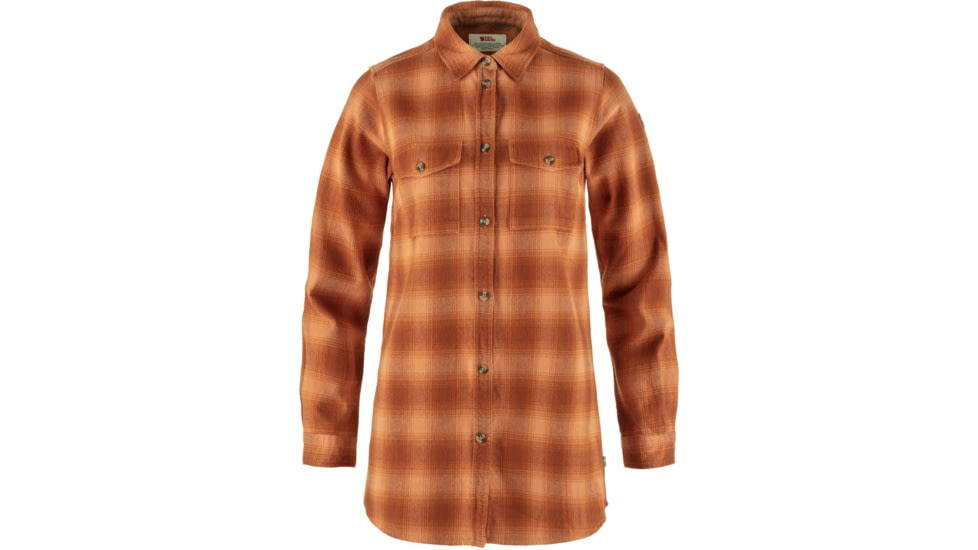 Fjallraven Ovik Twill Shirt Long Sleeve - Womens, Desert Brown/Autumn Leaf, Small, F87120-242-215-S
