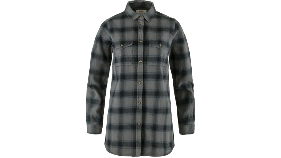 Fjallraven Ovik Twill Shirt Long Sleeve - Womens, Iron Grey/Grey, Small, F87120-048-020-S