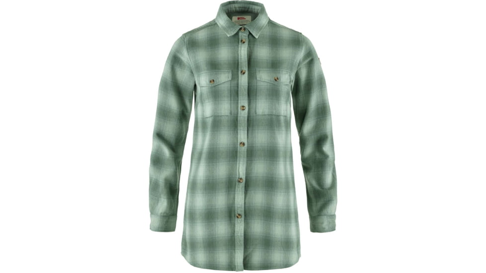 Fjallraven Ovik Twill Shirt Long Sleeve - Womens, Misty Green/Patina Green, Extra Large, F87120-674-614-XL