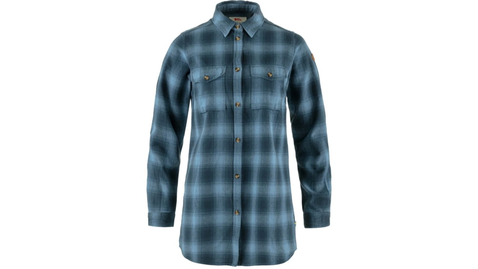 Fjallraven Ovik Twill Shirt Long Sleeve - Womens, Mountain Blue/Dawn Blue, Small, F87120-570-543-S