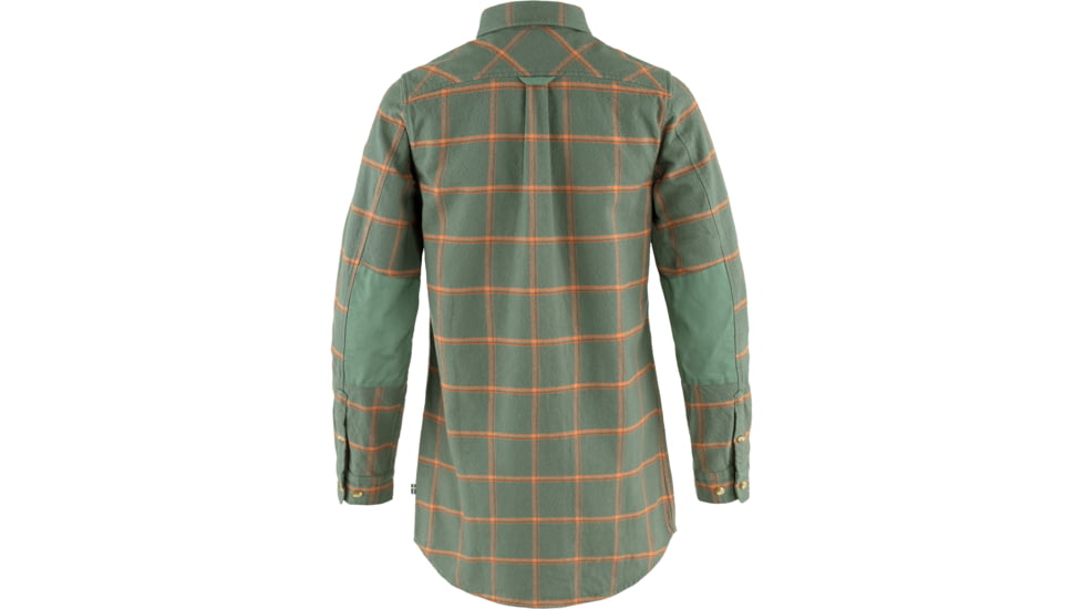 Fjallraven Ovik Twill Shirt Long Sleeve - Womens, Patina Green-Desert Brown, Extra Large, F84134-614-242-XL