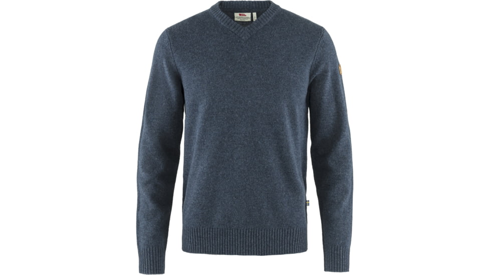 Fjallraven Ovik V-Neck Sweater - Mens, Navy, Large, F87320-560-L