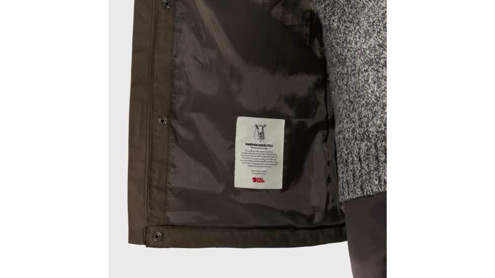 Fjallraven Ovik Wool Padded Jacket - Mens, Dark Olive, Small, F84127-633-S