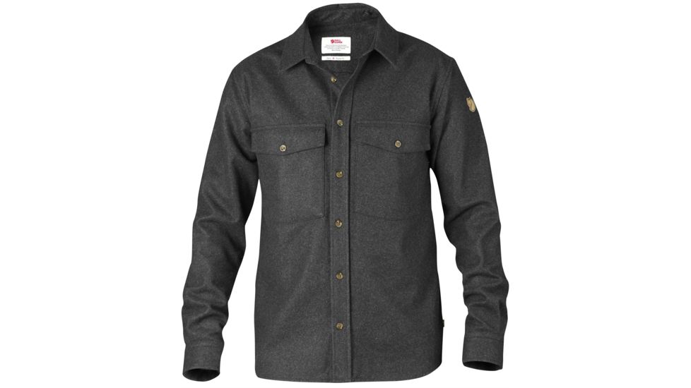 Fjallraven Ovik Wool Shirt Jacket - Men's-Dark Grey-Small