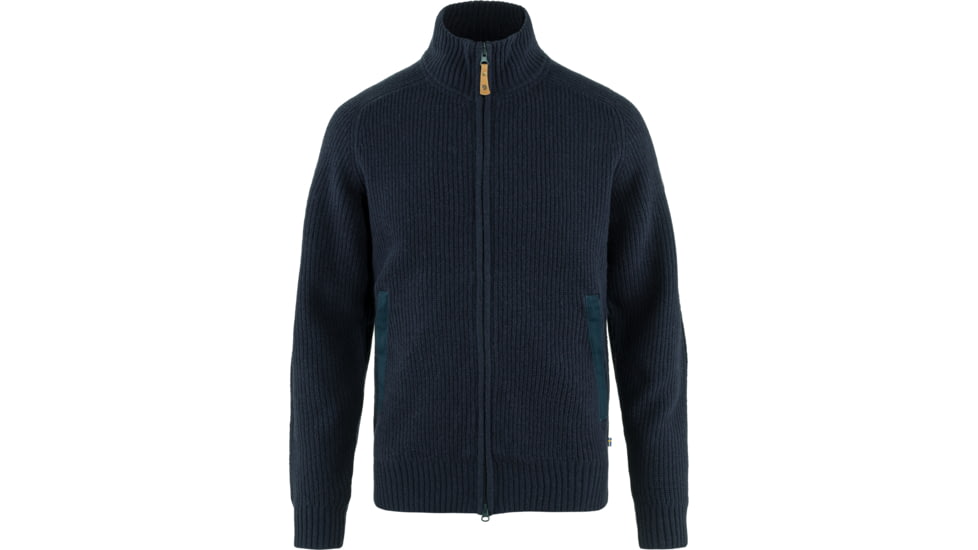 Fjallraven Ovik Zip Cardigan Knit - Mens, Dark Navy, Large, F87071-555-L