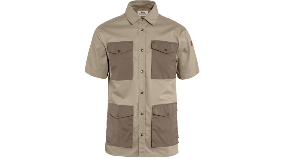 Fjallraven Raven Short Sleeve Shirt - Mens, Fossil/Suede Brown, Medium, F87106-118-244-M