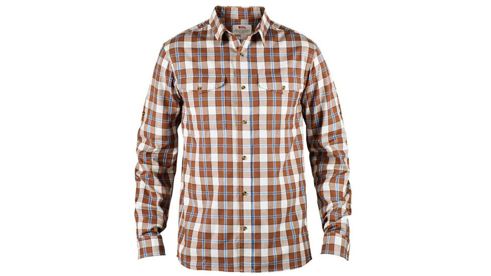 Fjallraven Singi Flannel Long Sleeve Shirt - Men's-Rust-X-Large