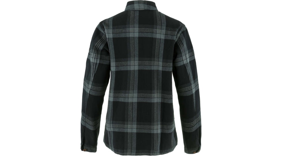 Fjallraven Singi Flannel Overshirt - Womens, Black/Iron Grey, Large, F86986-550-048-L