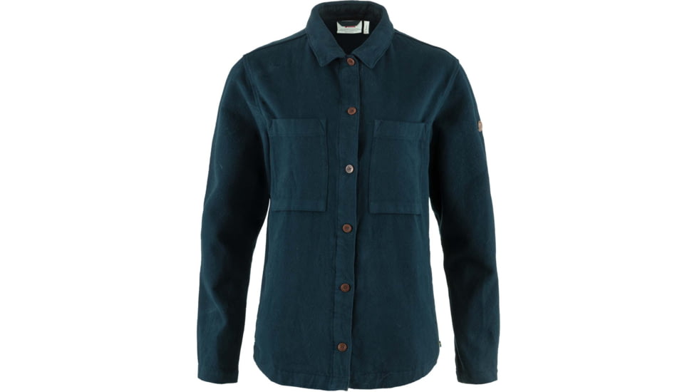 Fjallraven Singi Flannel Overshirt - Womens, Dark Navy, 2XS, F86986-555-XXS