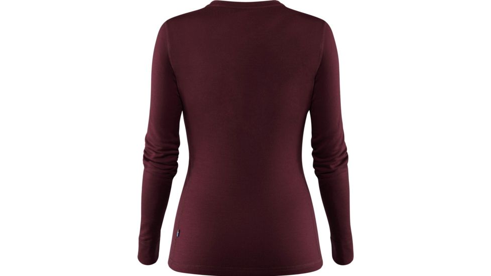 Fjallraven Singi Merino Henley - Womens, Dark Garnet, Small, F89310-356-S