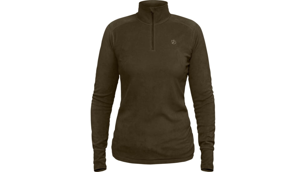Fjallraven Skare Half Zip - Womens, Dark Olive, Extra Small, F89766-633-XS
