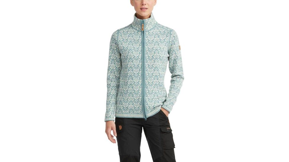 Fjallraven Snow Cardigan - Womens, Frost Green, Extra Small, F89912-664-XS