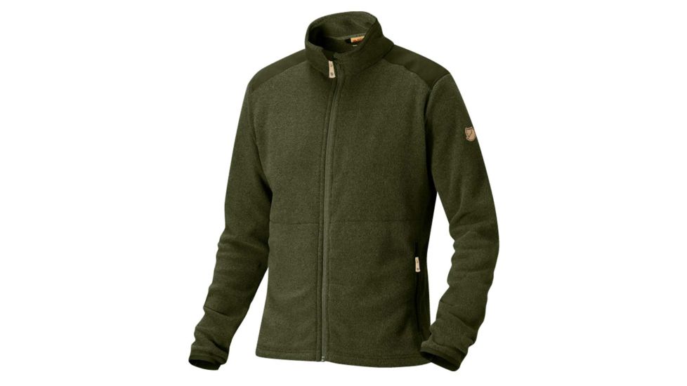 Fjallraven Sten Fleece Jacket - Men's-Dark Green-X-Small