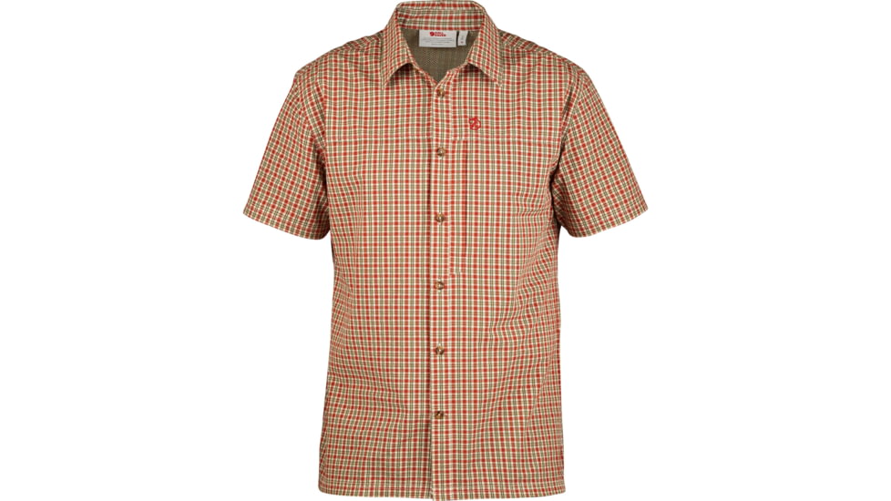 Fjallraven Svante Seersucker Short Sleeve Shirt - Men's, Extra Small, Green, F81544-620-XS