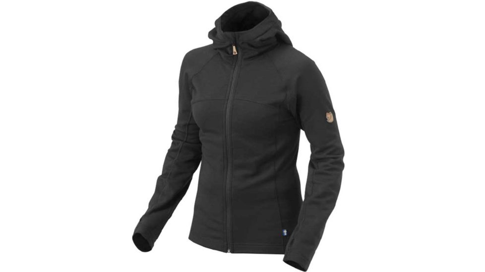 Fjallraven Tur Fleece Hoodie - Women's-Black-X-Small