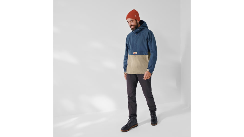 Fjallraven Vardag Anorak - Mens, Uncle Blue-Sand Stone, Medium, F87008-520-195-M