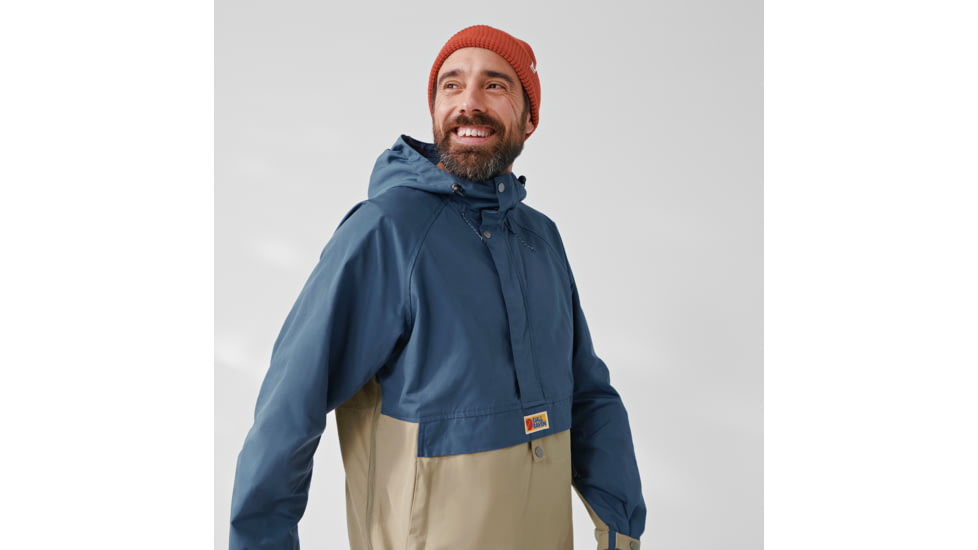 Fjallraven Vardag Anorak - Mens, Uncle Blue-Sand Stone, Medium, F87008-520-195-M