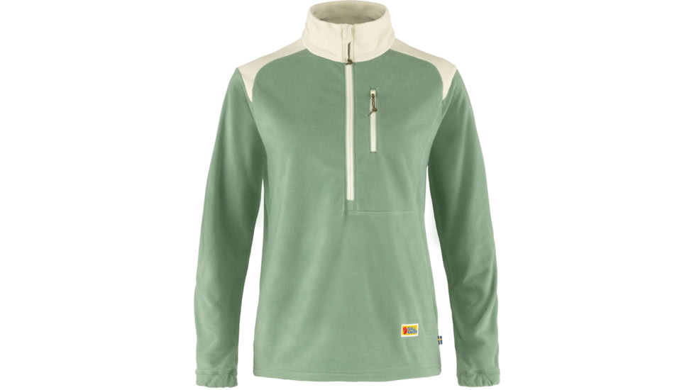 Fjallraven Vardag Lite Fleece - Womens, Sage Green/Chalk White, Medium, F84785-516-113-M